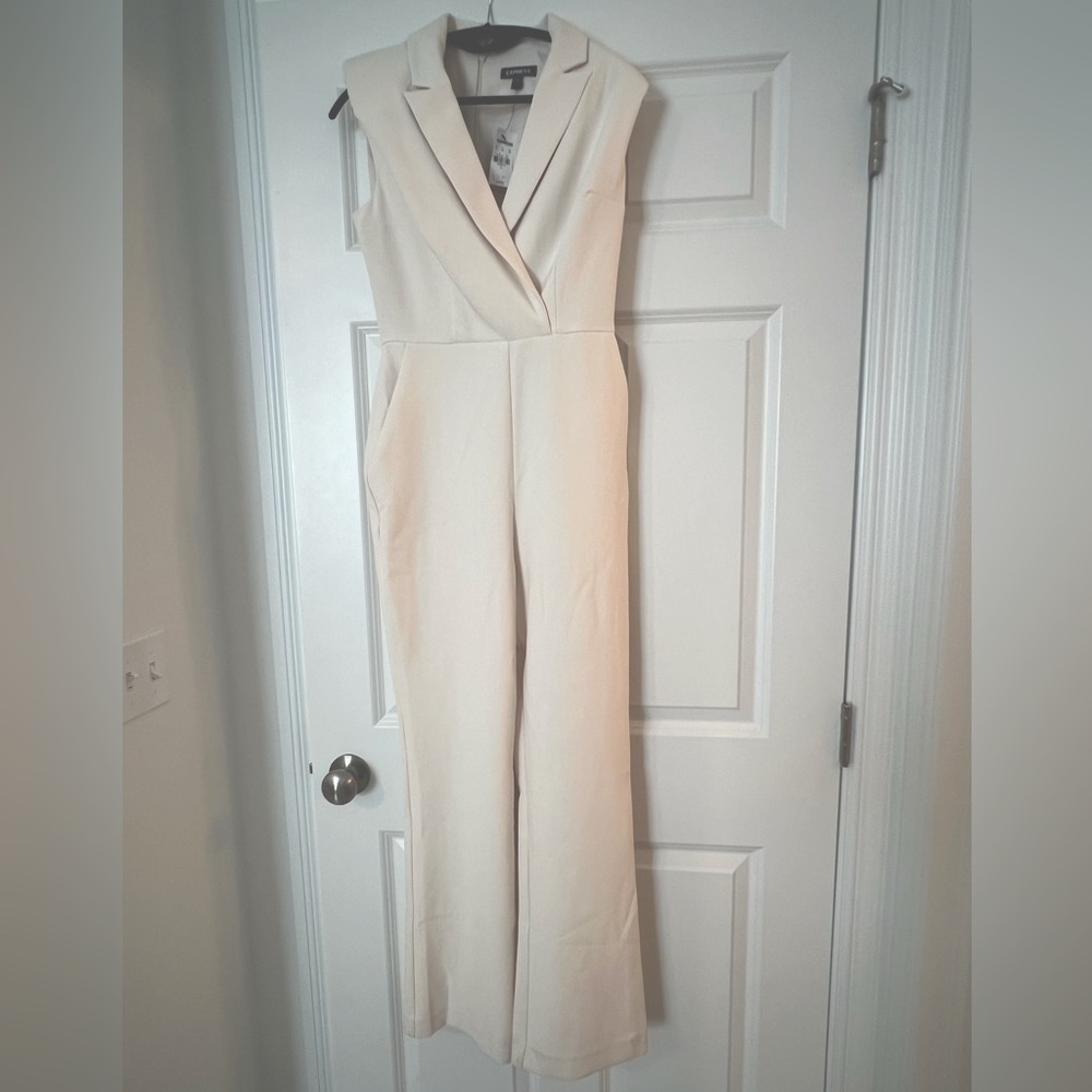 Express Ivory Blazer Jumpsuit - NWT Size 4